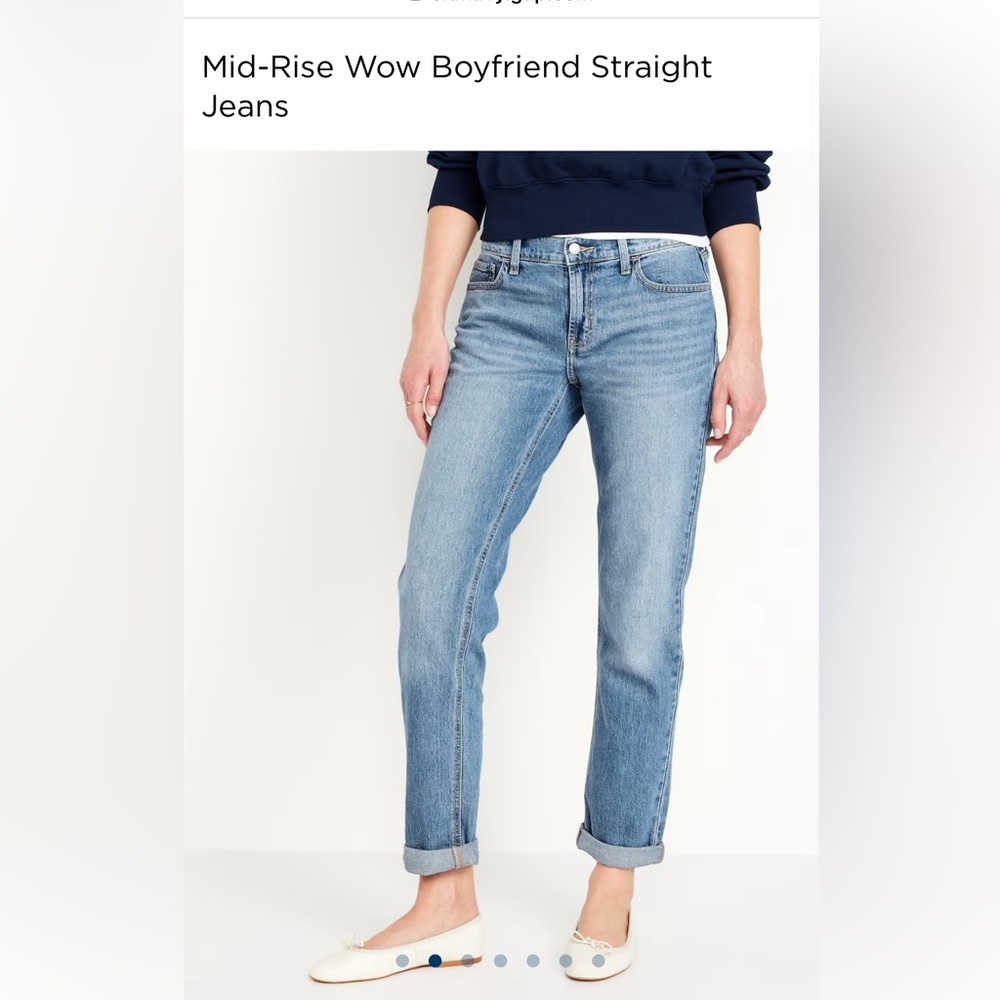 NWT old navy cuffed boyfriend jeans